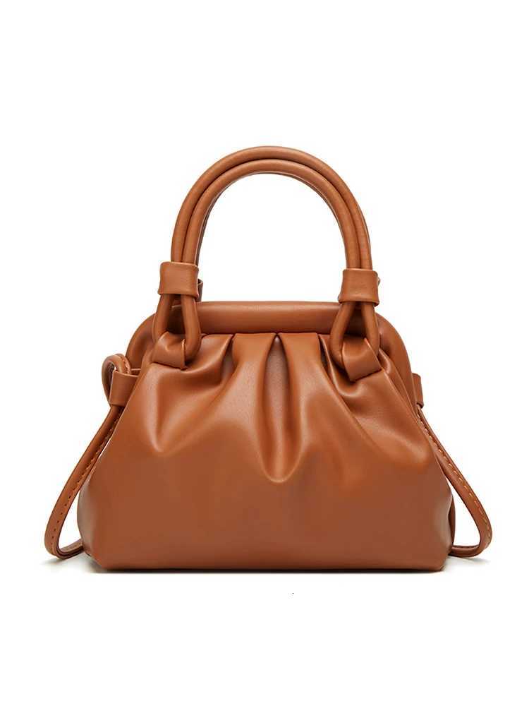 2024 New Womens Fashion Handbag Casual Pleated Cloud Bag Hand-Held Crossbody Clip Bag Banquet Everyday Use Y250730