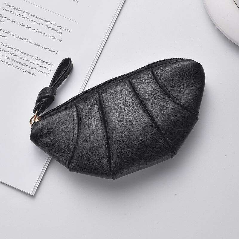 2025 Croissant Mini Bag - Stylish PU Lipstick Coin Purse with Chain Strap, Retro Chic Small Wallet in 4 Colors