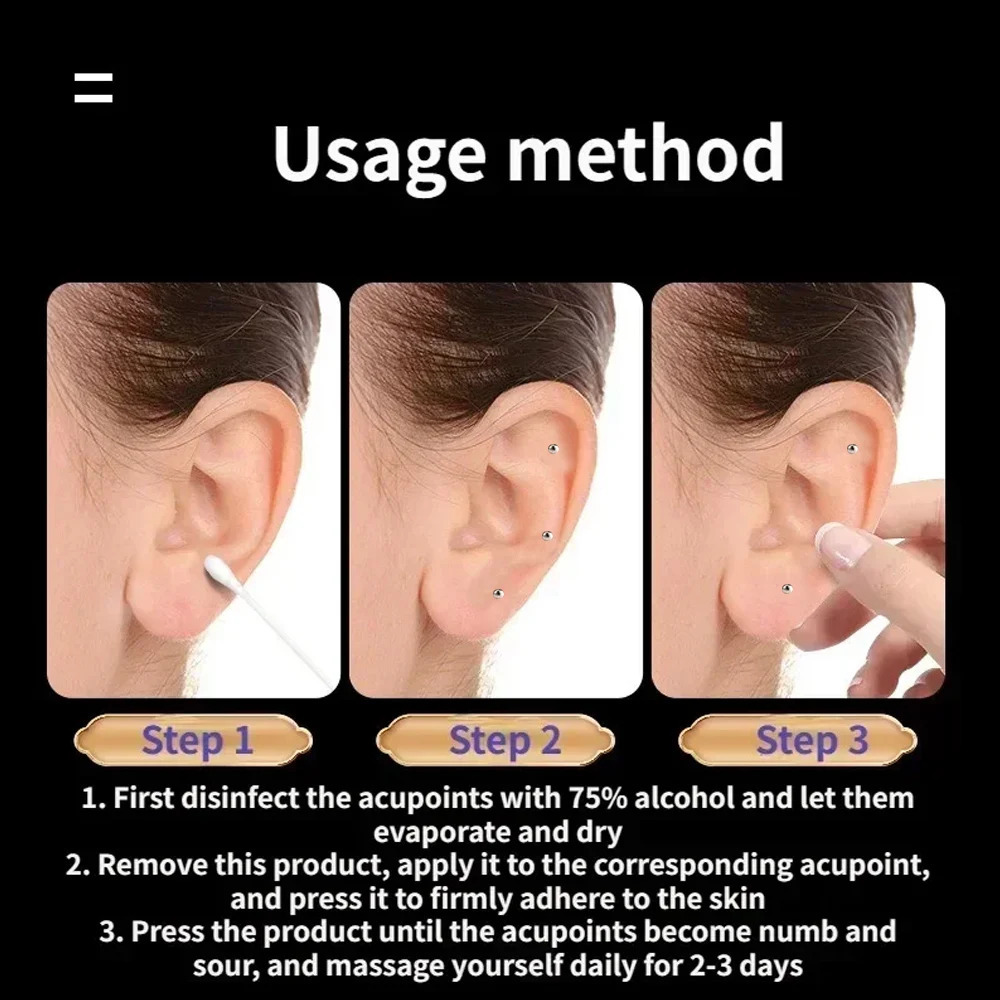 100pcs Ear Care Acupuncture Auricular Disposable Ear Stickers Massage Needle Patch Auricular Auriculo Acupoint 250726