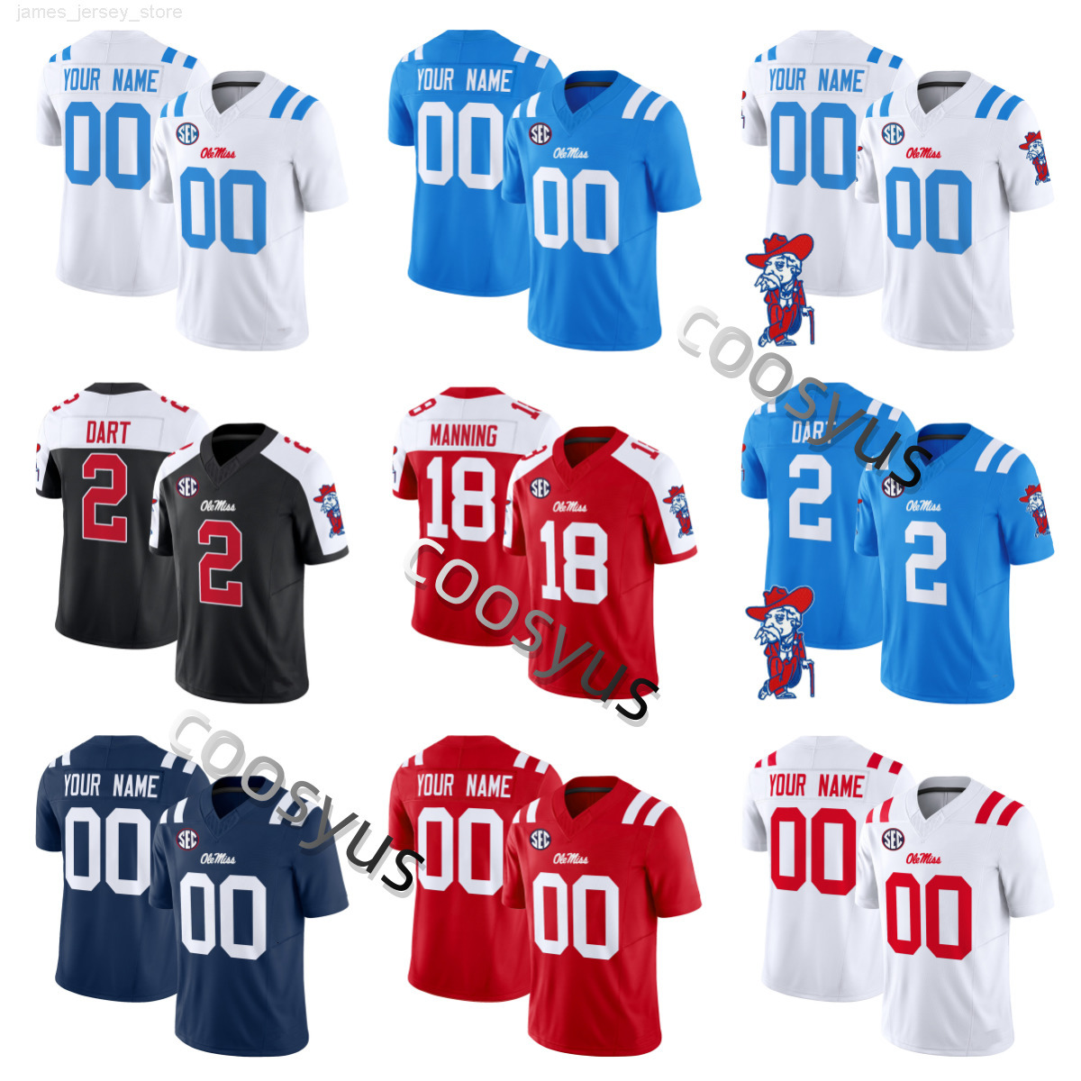 Ole Miss Rebels Football Jersey - Show Your Support for Your Favorite College Team