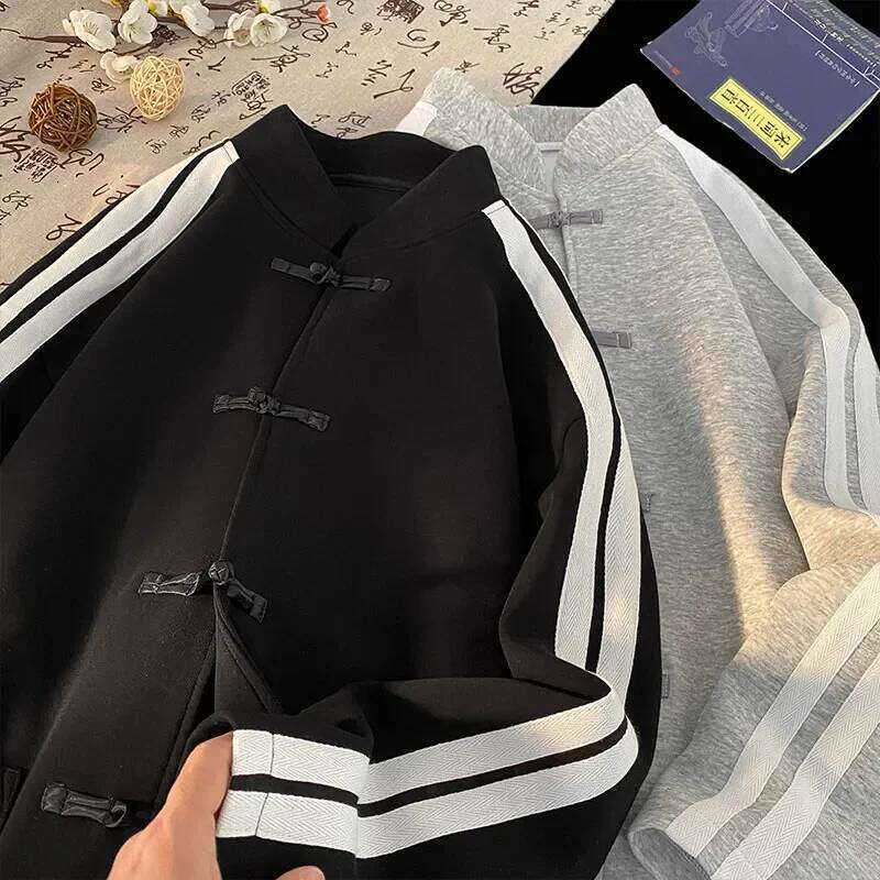 Designer Clothing 2025 New Buttoned Cardigan Sweatshirt For Men Women 2025 Spring Loose Top Trendy Brand Chinese Style Heavyweight Jacket