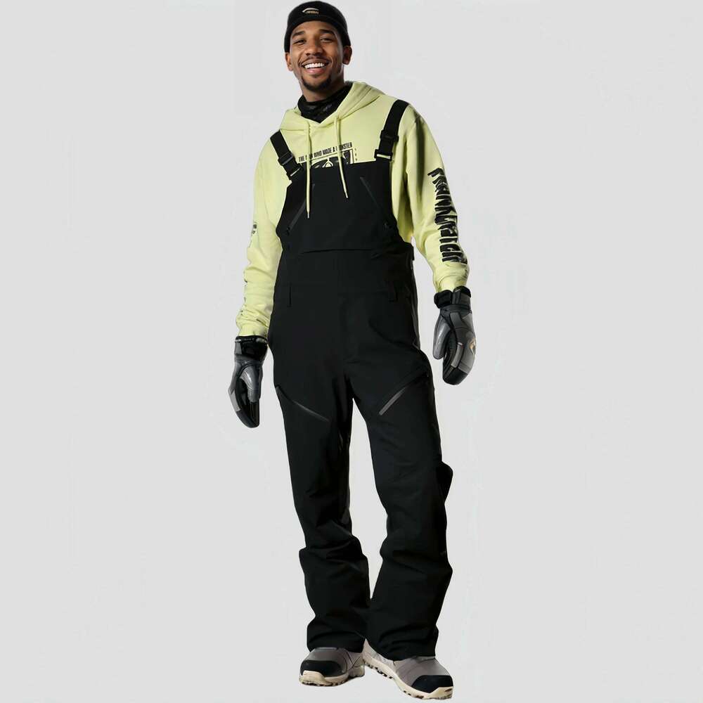 Winter New Skiing Men Loose Ski Overalls Outdoor Waterproof Windproof Snow Trousers Snowboard Sport Strap Pants Clothing