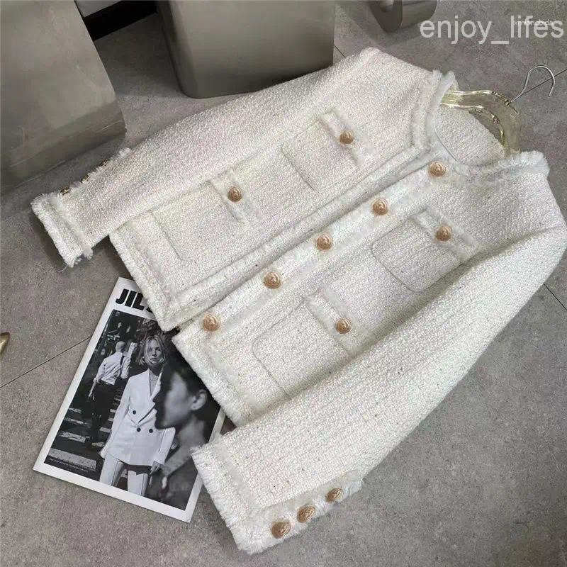 Womens Jackets 2025 French Luxury Small Fragrance Tweed Jacket Women Fashion Casual Short Coat Korean Elegant Outerwear High Quality