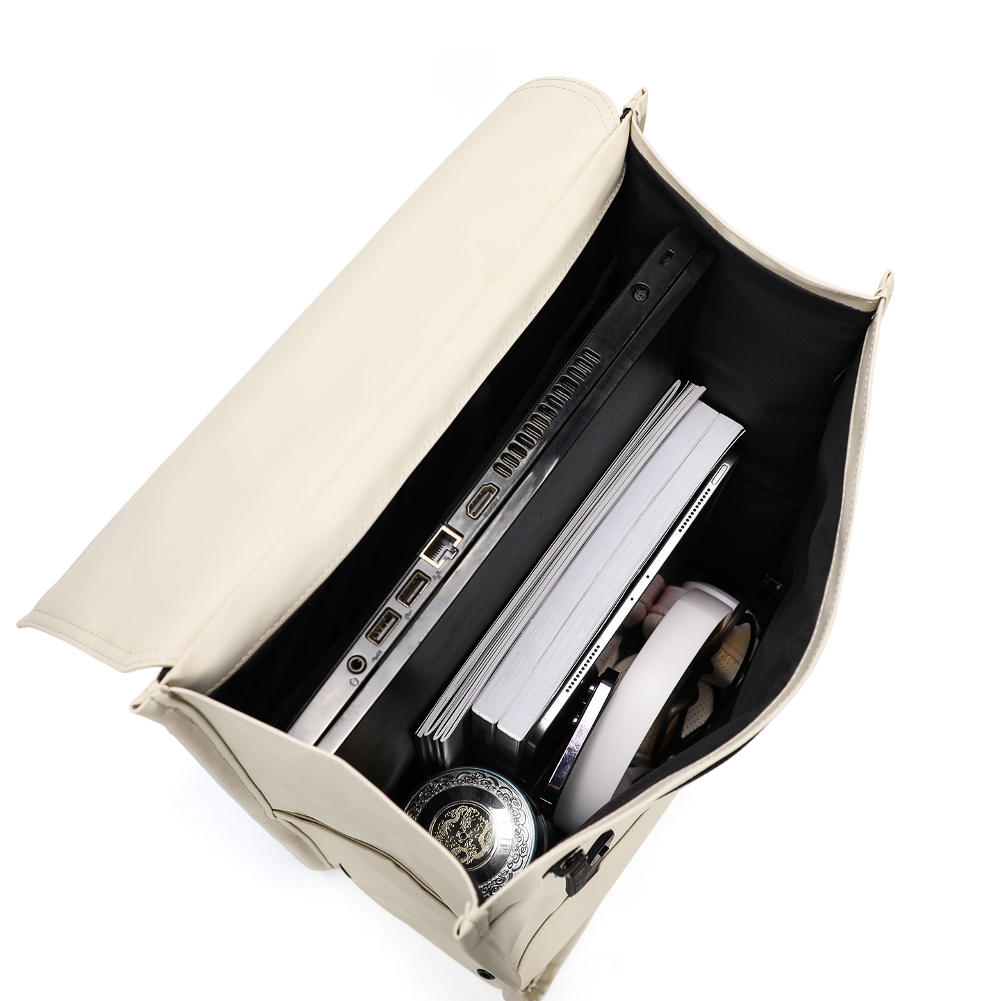 Unisex computer bag, commuting business leather backpack, new niche large capacity waterproof backpack