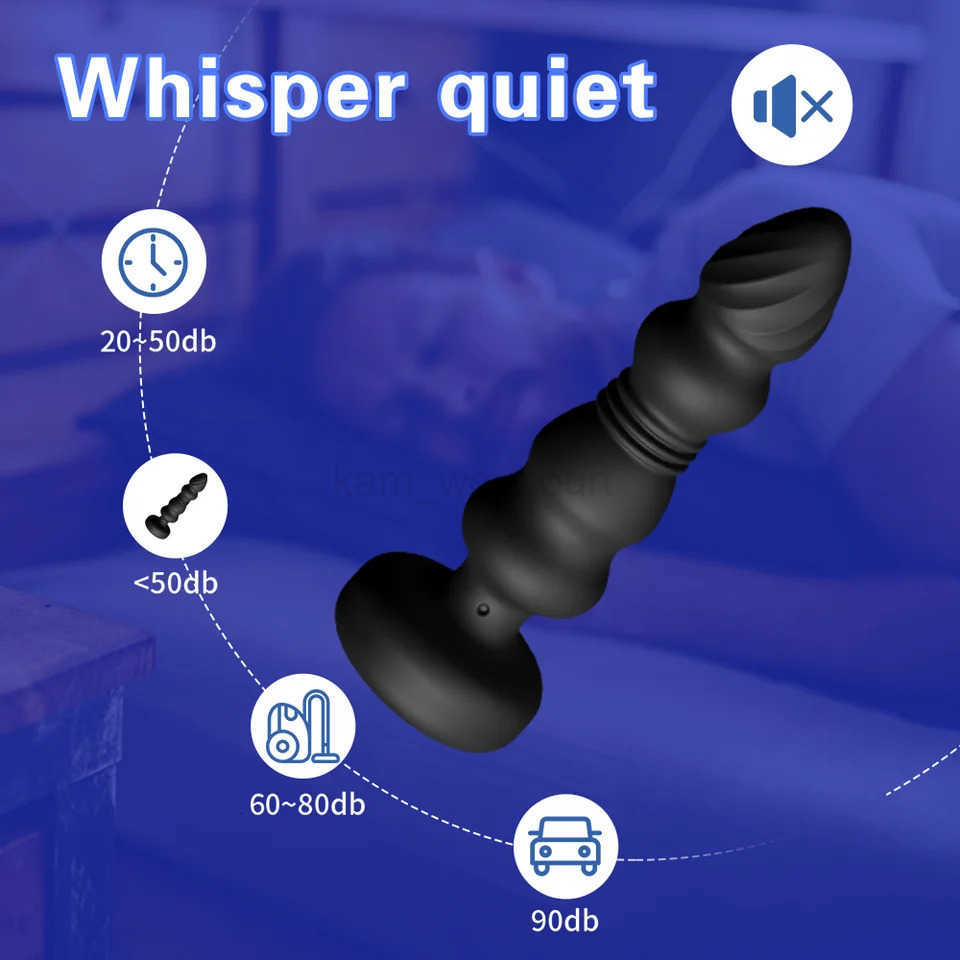 Wireless Telescopic Prostate Massager for Men Anal Dildo Vibrator Cock Lock Male Masturbator Buttplug Adults Sex Toys for Women M250731