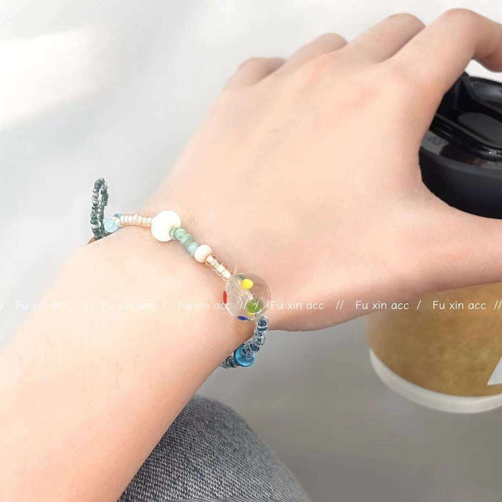 Summer Dopamine Colorful Beaded Unique Design Mushroom Bracelet Sweet Cute Jewelry f27