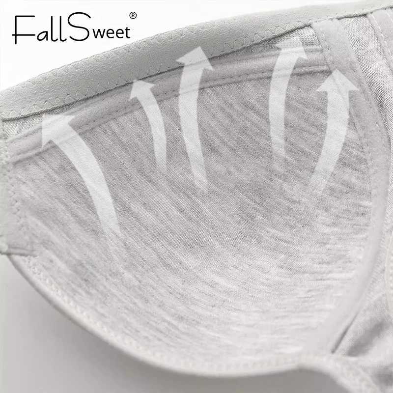 FallSweet Wire-Free Front Closure Bra for Women Seamless Full Coverage Bra Fixed Cups Large Size Comfort Underwear Mom Lingeries Z250730