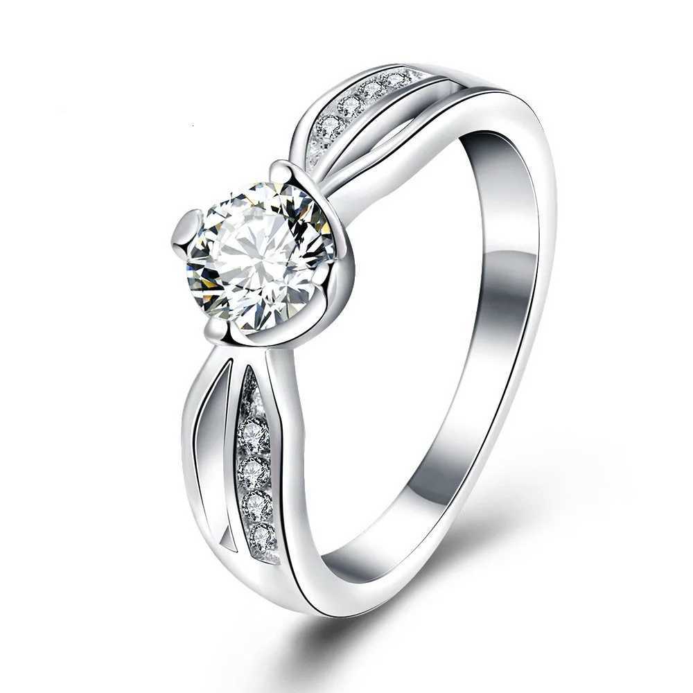 New Fashion 925 Sterling Silver 7-10# Fine Shiny Zircon Ring For Women Charm Luxury Wedding Party Favor Jewelry Wholesale y250730