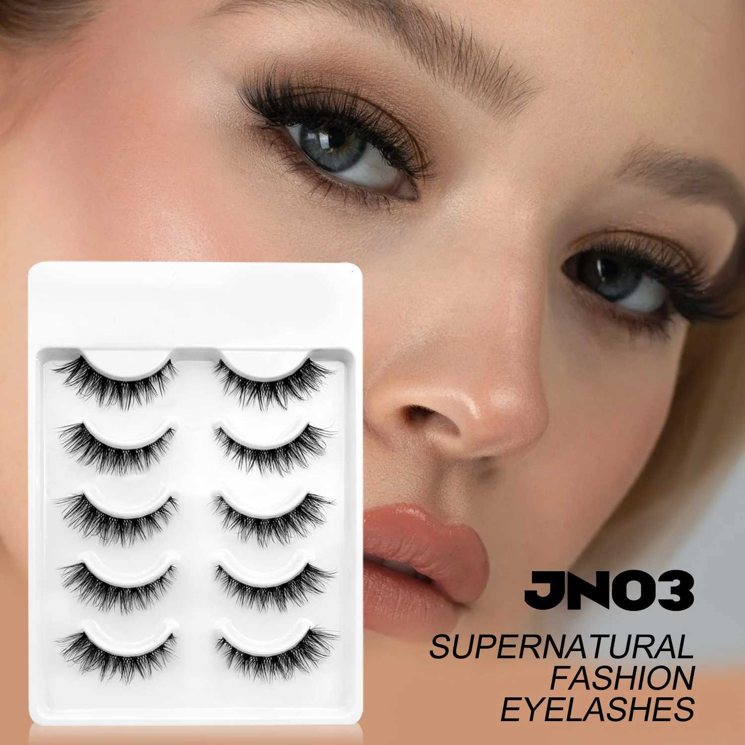 Groinneya Cat Eye Lashes Soft Natural Faux Mink Eyelashes Fake Lashes Natural Look Wispy Winged End Eye Elongated Makeup Z250730