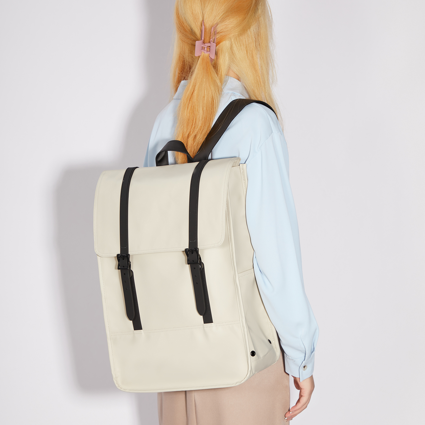 Unisex computer bag, commuting business leather backpack, new niche large capacity waterproof backpack