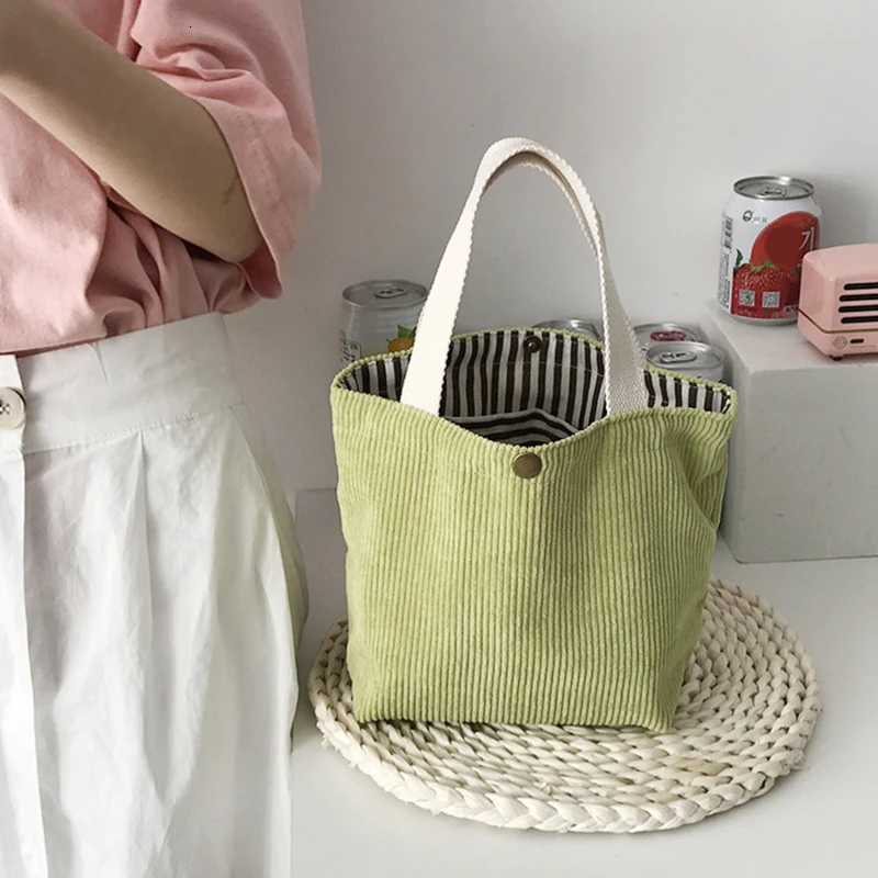 New Style Simple Corduroy Small Square Handbag Ins Fashion Trend Handbag For Women Lunch Box Food Storage Bags G250729