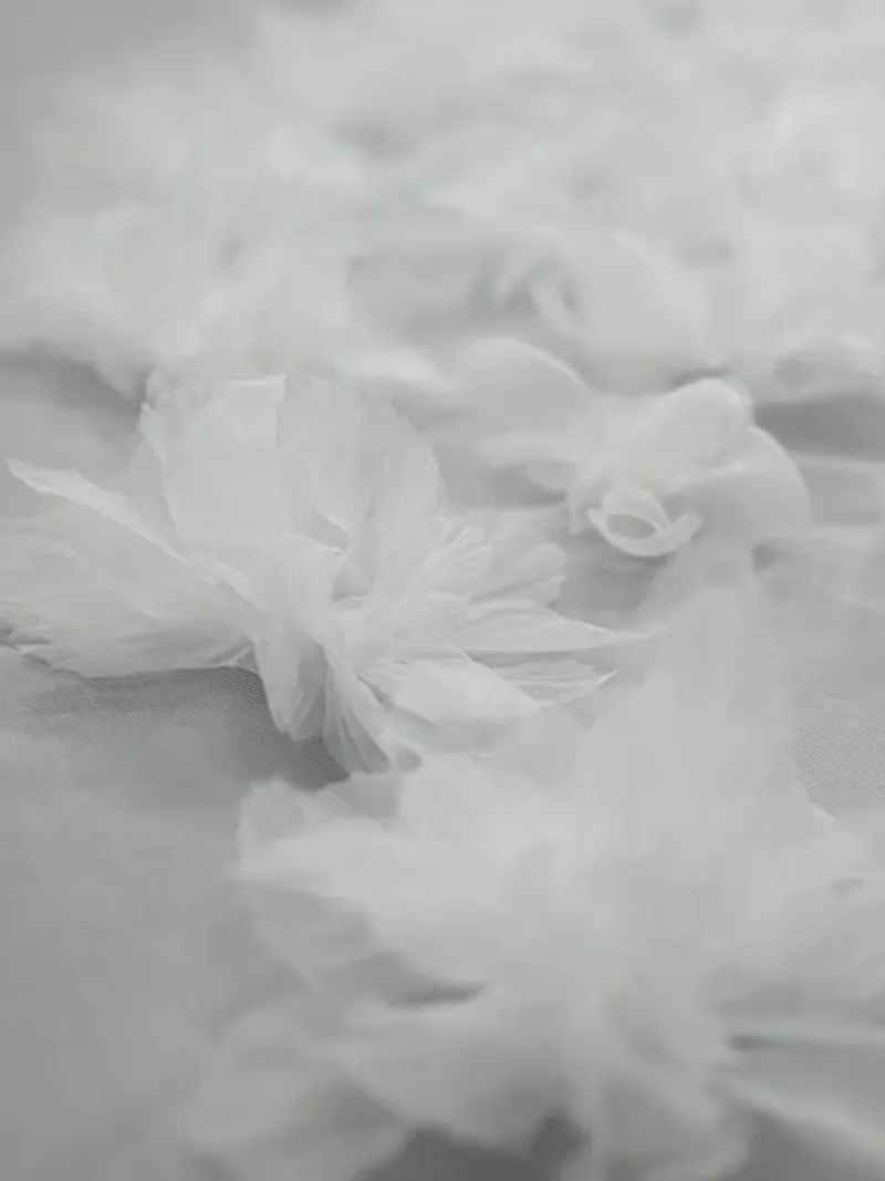 White Ivory Bridal Veil Wedding Veils 3D Flowers Lace Petals Veil Long Cathedral Bride Wedding Accessories