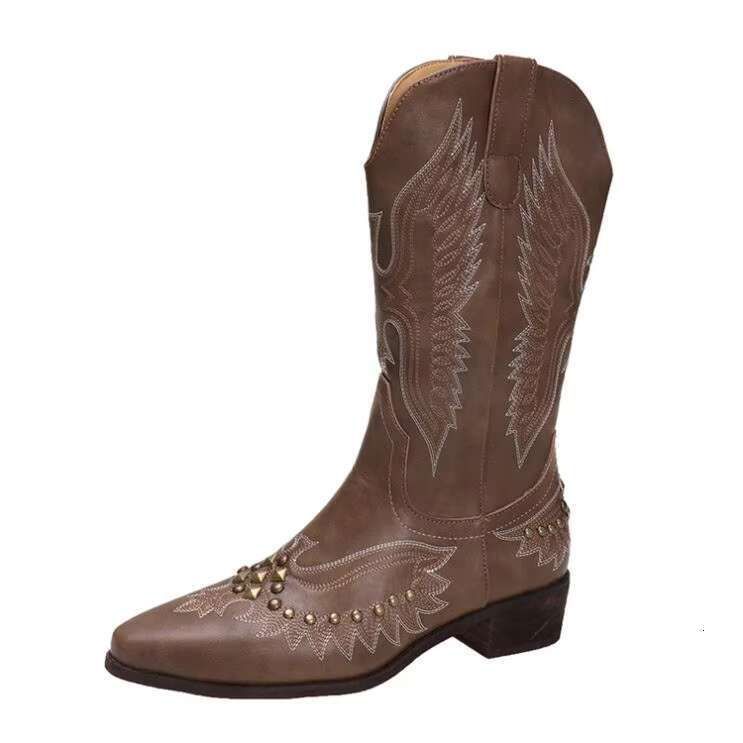 Elegant Handcrafted Ladies' Knee Boot Collection Featuring Artistic Stitching Details