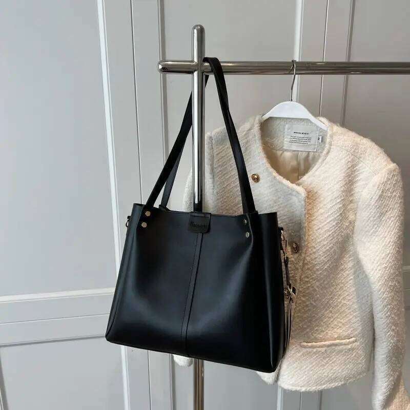 designer bag Casual Large Capacity Commuter Tote Women's Bag Girls Clash Colours Hundreds of Shoulder Bags Ladies Handbag PU Material