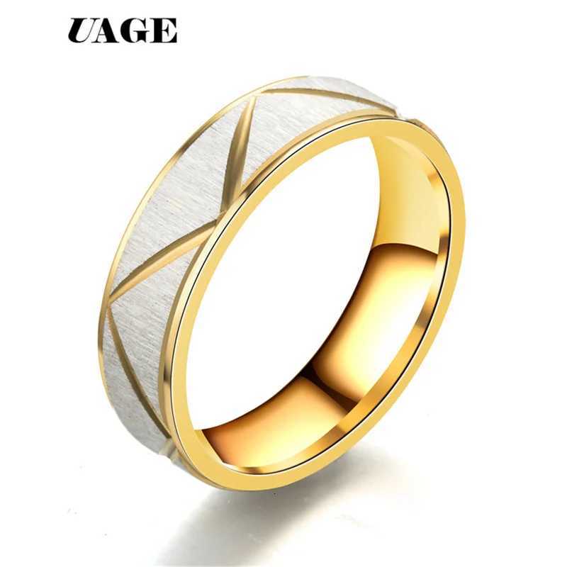 UAGE Simple Couple Titanium Steel Matte Wedding Rings for Women and Men Jewelry Anniversary Marriage Best Fashion Gift y250730