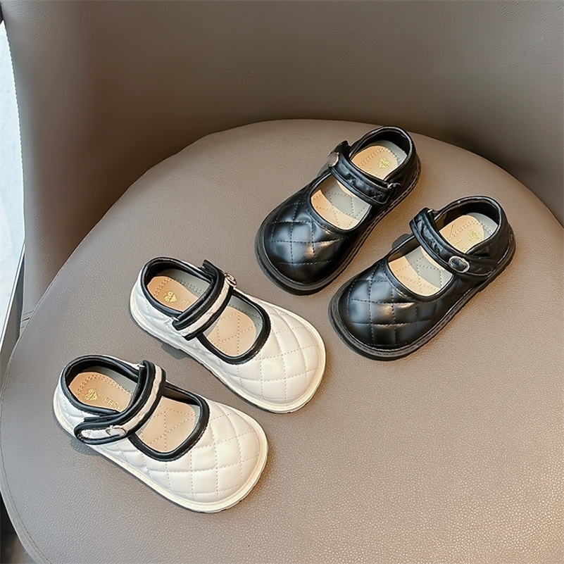 Childrens Leather Shoes Spring Fashionable Shallow Princess Shoes Little Girls Jane Flats Soft 250710