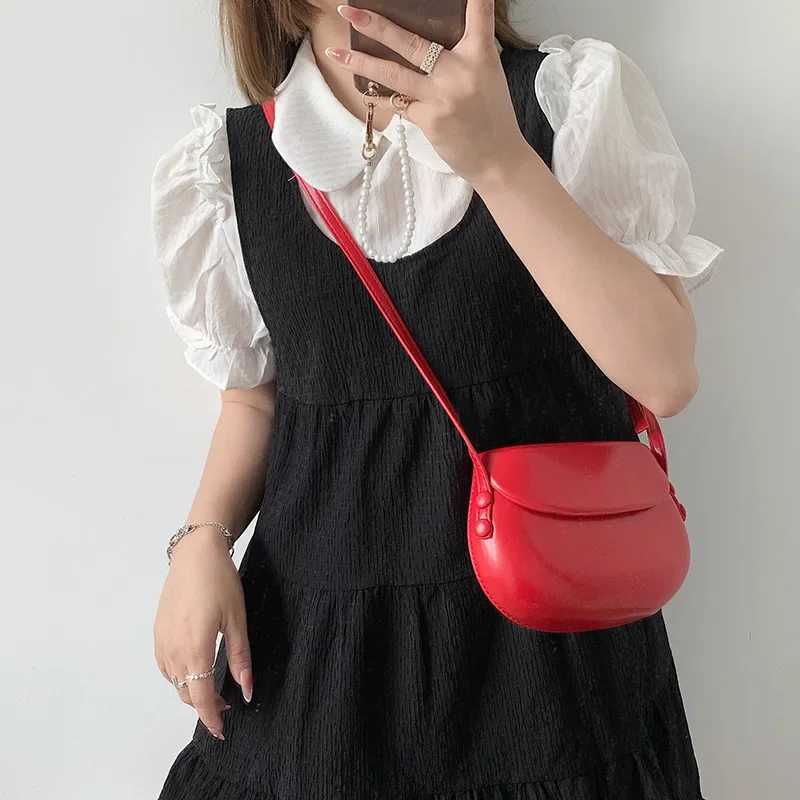 Candy Color Women Saddle Shoulder Bag Portable Female Clutch Purse Handbags Crossbody Bag Fashion Ladies Small Messenger Bags Y250730