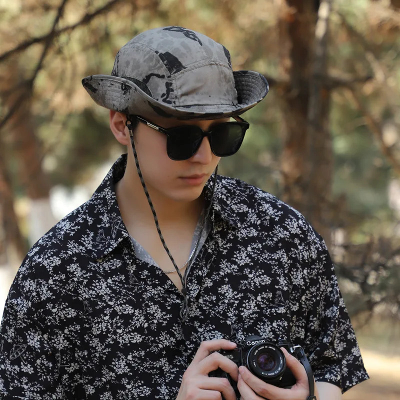 60-65cm XXL Head Hat Men Summer Outdoor Cap Jungle Fisherman Cap Lightweight Sunscreen Quick-Drying Sun Hats Big Caps M16 250724