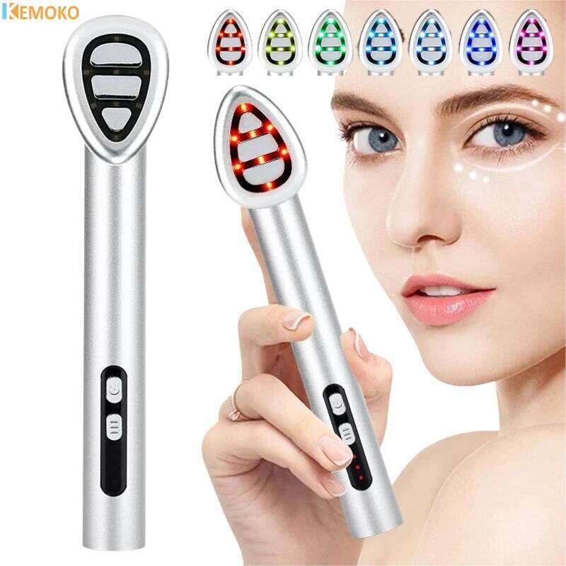 7 Color Microcurrent Massager Electric Vibration Wrinkle Anti-Ageing Eye Massage Dark Circle Removal SPA Skin Care Beauty