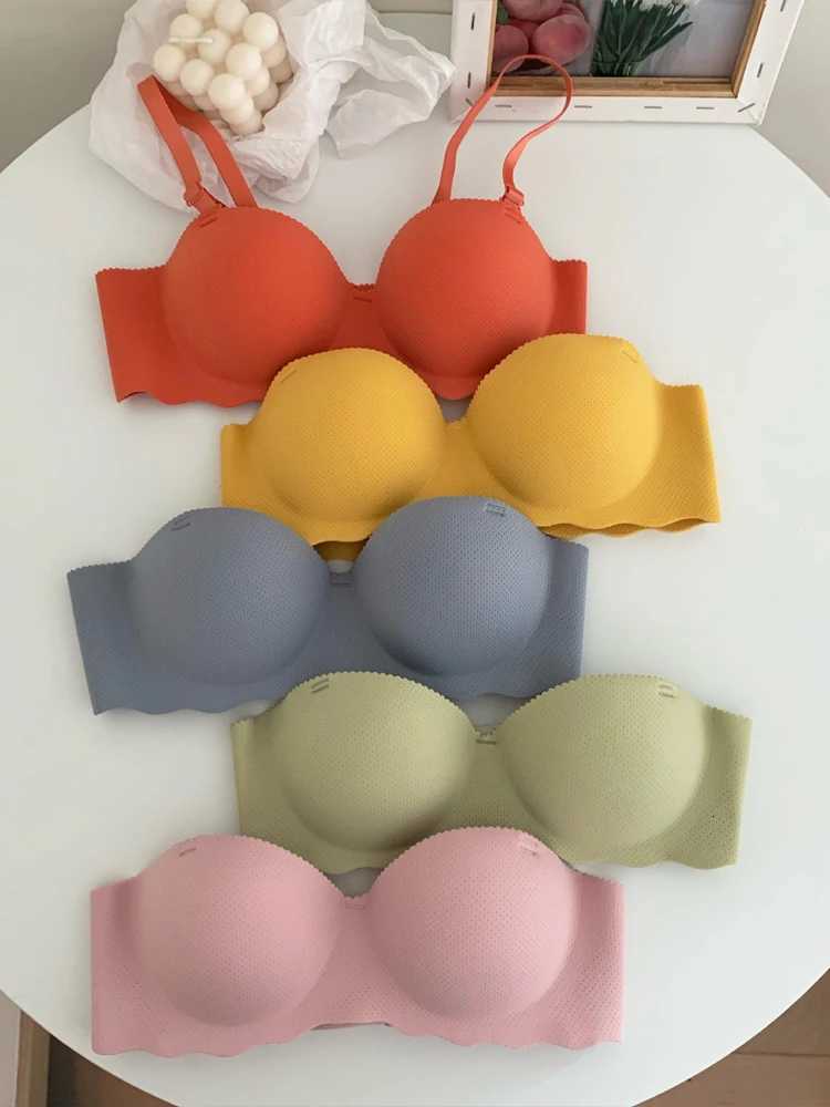 3PCS Women Push Up Backless Bras Sexy Wireless Solid Lingerie Female Detachable Straps Design For Party Wedding Gather Bralette Z250730
