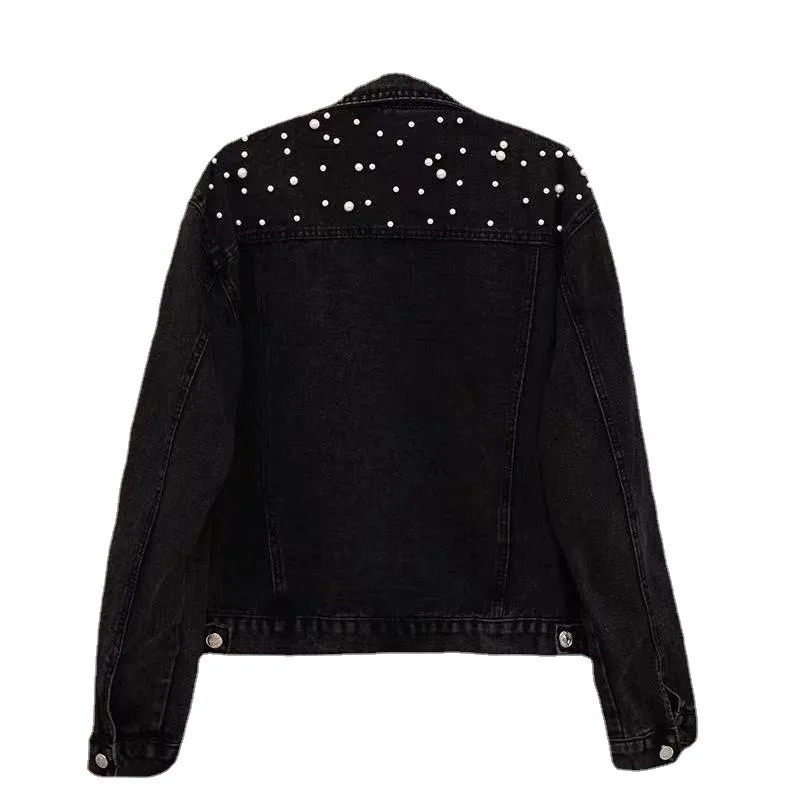 Denim Coat Women Turn Down Collar Single Breasted Full Sleeve Jackets Loose Casual Regular Short Jacket 250730