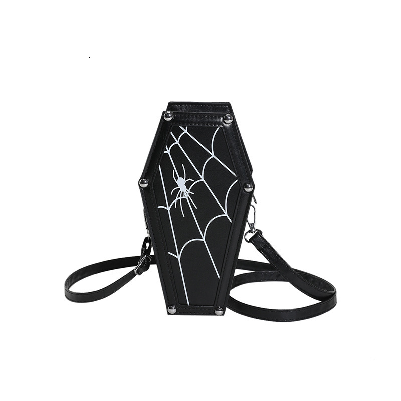 New Halloween Dark Style Personality Ghost Coffin Gothic Skull Crossbody Bag for Women ddmymoon