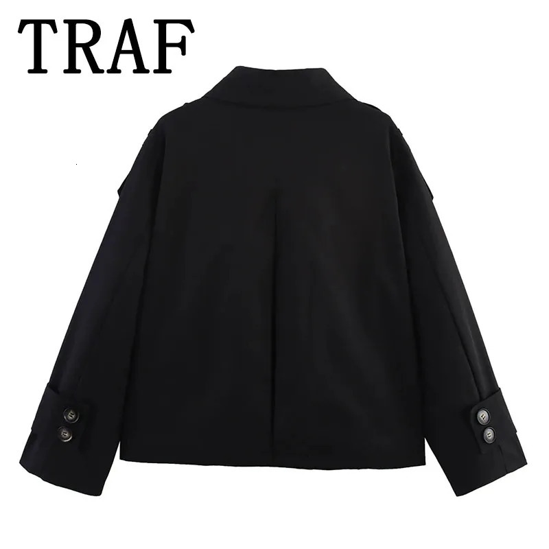 TRAF Women Jacket 2025 Womens Two Tone Short Coat Fashion Windbreaker Style Casual Jackets Streetwear In Outerwears 250728