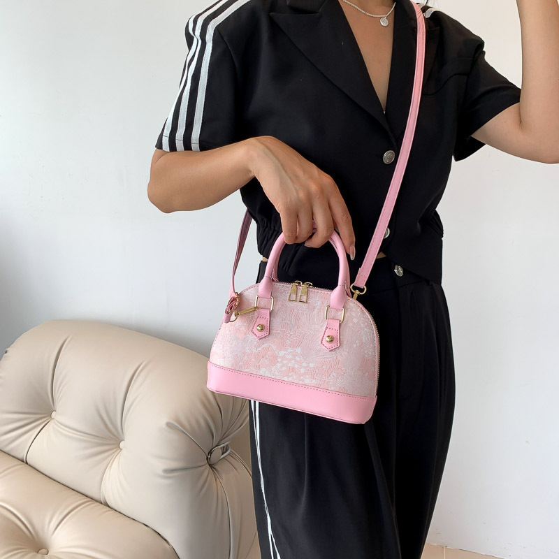 Fashion Handheld Shell Bag for Women Summer Color-Block Embroidery Single Shoulder Crossbody Bag Casual Simple Bag 250731