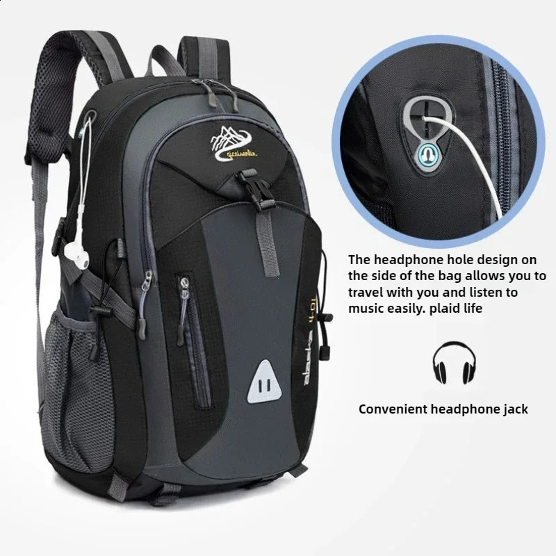 Travel Backpack Mens and Womens Outdoor Mountaineering Bag Large Capacity Waterproof Sports Camping Hiking Luggage Storage 250729