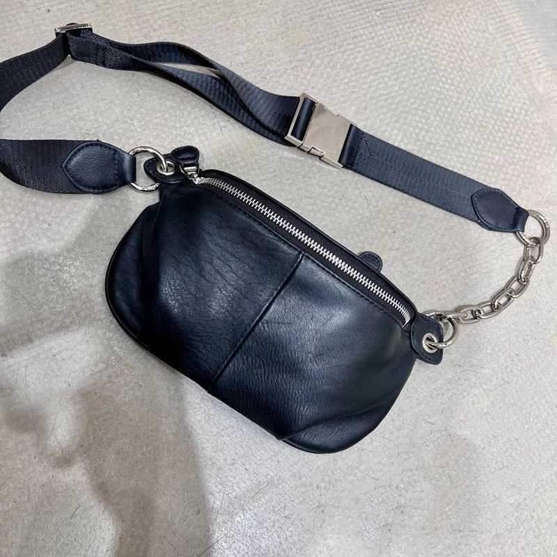 Natural Leather Crossbody Bags For Women Real Genuine Leather Shoulder Bag Vintage Solid Color Designer Female Travel Chest Bags Y250730
