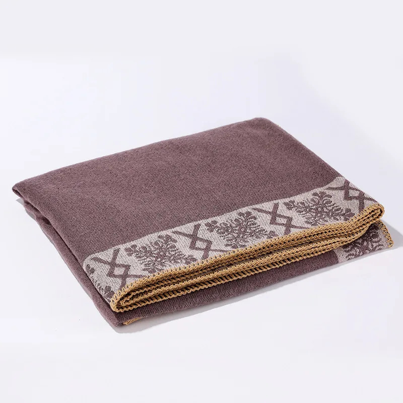 Womens Cape Wearable Shawl Wrapped Around Thick Cashmere Outer Decoration Solid Color 250731