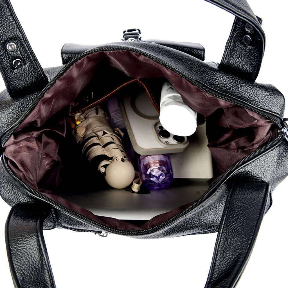 Luxury designer niche women's casual soft leather one shoulder crossbody handbag women's shopping bag front double zipper