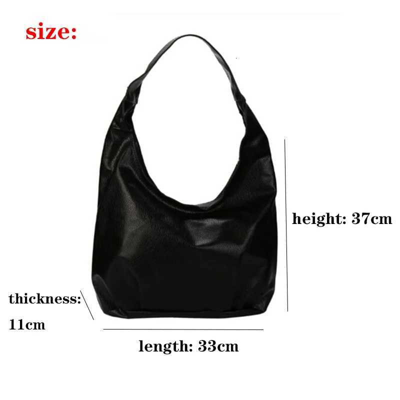 PU Leather Soft Handbag Large Capacity Women Messenger Bag Black Ladies Shoulder Bags For Women Solid Color Zipper Bags Y250730
