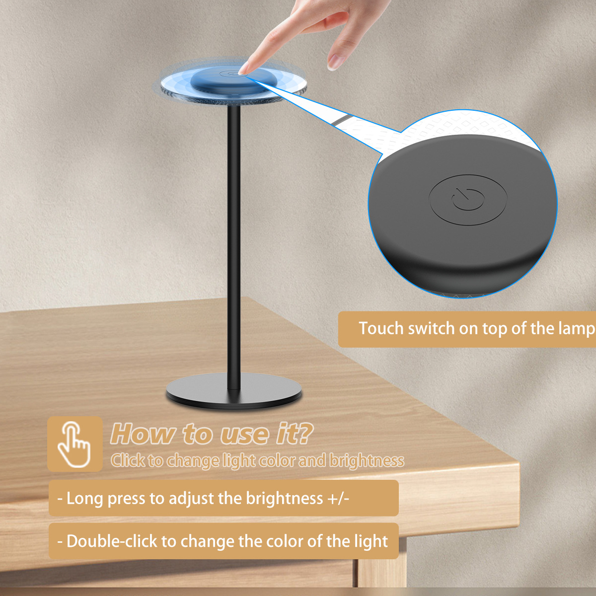 Gaming Room Compatible Desktop Mood Lamp Featuring Synced Music Lights with Rhythm Lighting Experience-HCP031