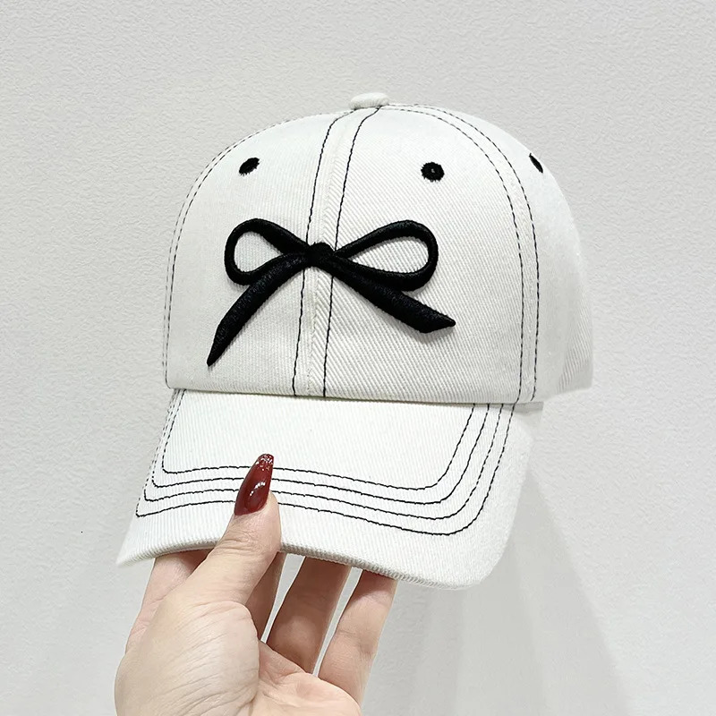 USPOP Women Korean Style Soft Top Sweet Bow Cotton Baseball Cap Spring and Summer Sunshade Cap 250730