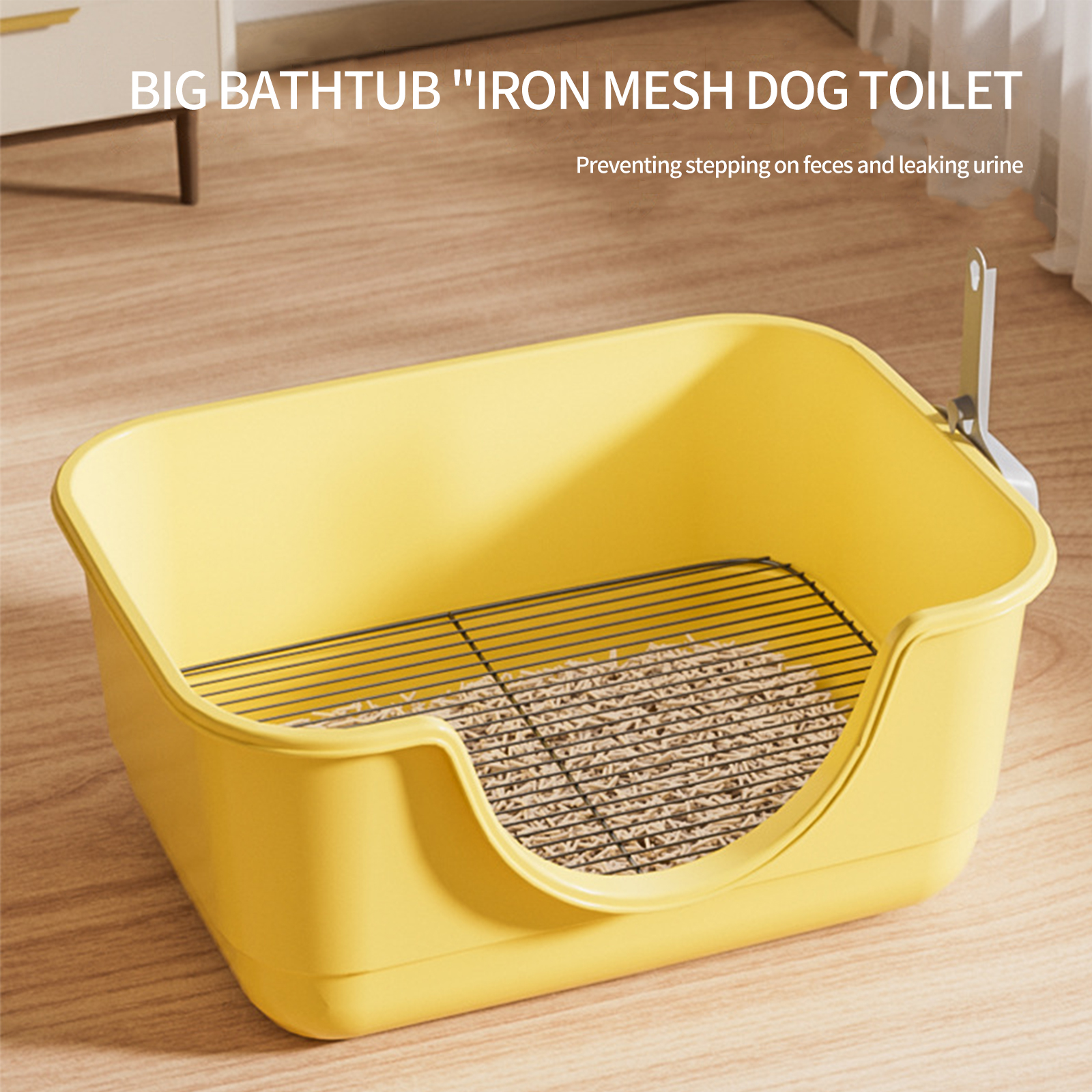 Dog toilet bathtub, stainless steel dog toilet, dog anti stepping feces, dog sand basin, toilet bowl, pet supplies, dog toilet replacement