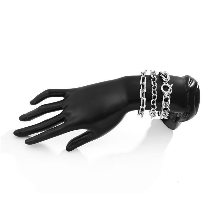 Bracelet Set For Women Designer Bracelet Madam Style Personality Exaggerated Multi-layer Hollow Metal Bracelet Hip-hop U-shaped Buckle Stackable Brace