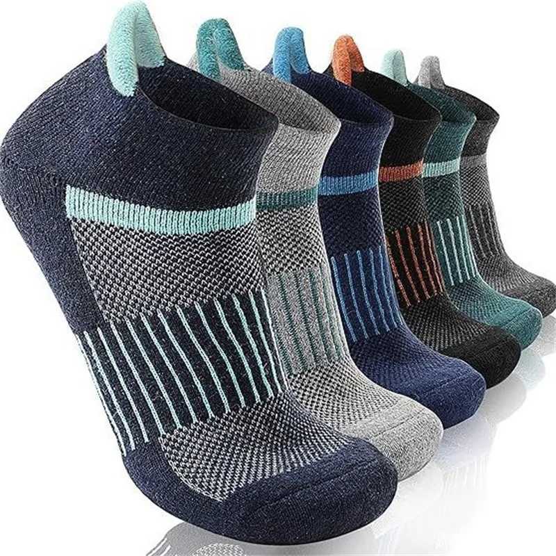 6 Pairs Merino Wool Ankle Running Hiking Socks Compression Support Breathable Thick Cushion No Show Socks for Women Men Z250731