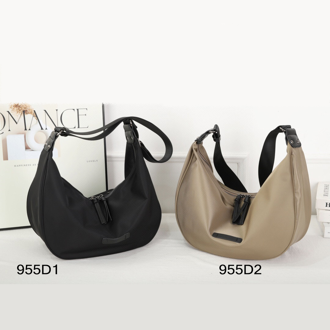 PY955D Women Fashion Bags Cross Body Oxford Genuine Leather Daily Leisure Bag With Large Commuting Capacity Waterproof Cloth