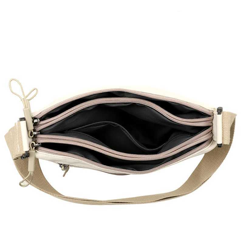 Polyester lightweight multi-layer large-capacity nylon bag for ladies casual water-resistant portable fashionable single-sh Y250730
