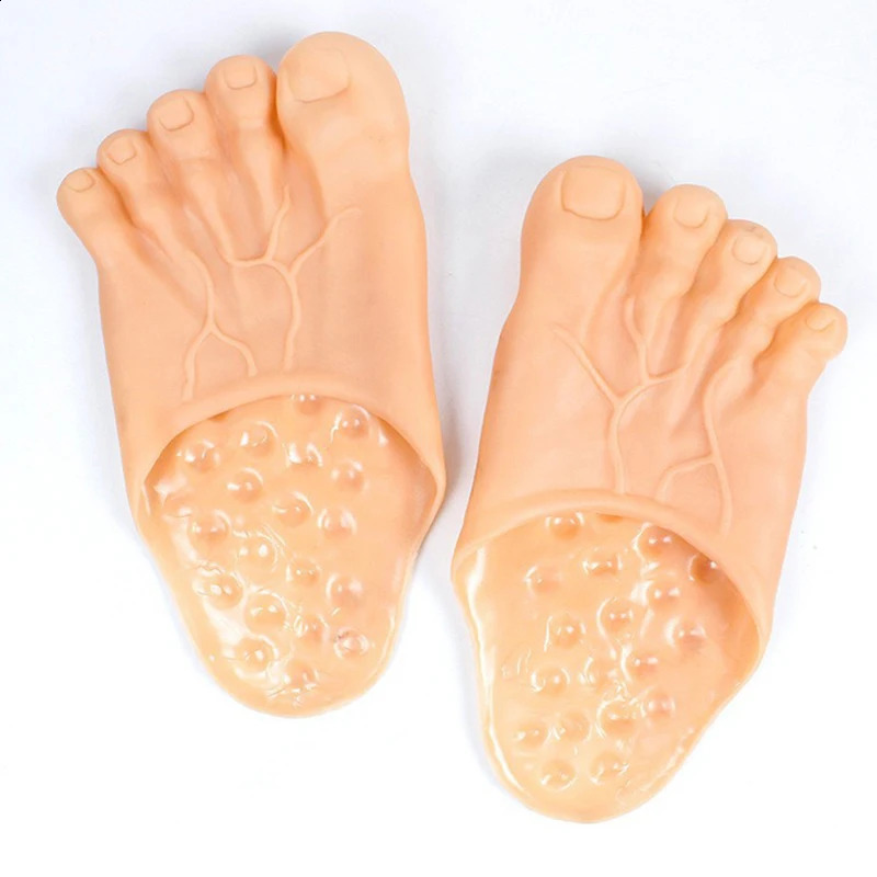 Funny Barefoot Slippers Bigfoot Shoes Toe Slippers Flat Party Funny Sandals Adult Halloween Costume Accessories 250725