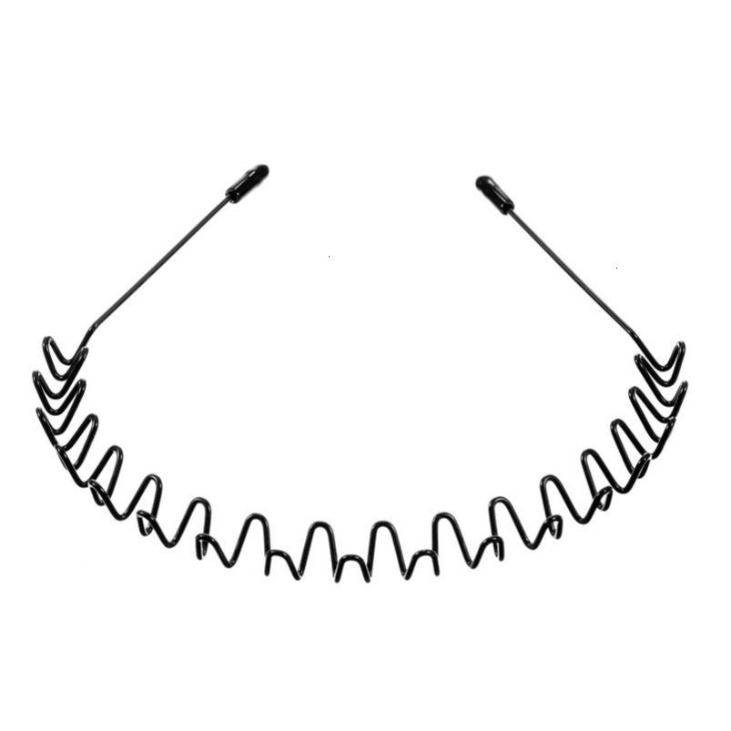 WILLBOND Hairband, 3 Pack Metal Headband for Men Unisex, Wavy Wired Zigzag Spring Sports Fashion Headwear, Non Slip Hoop, Hair Accessories