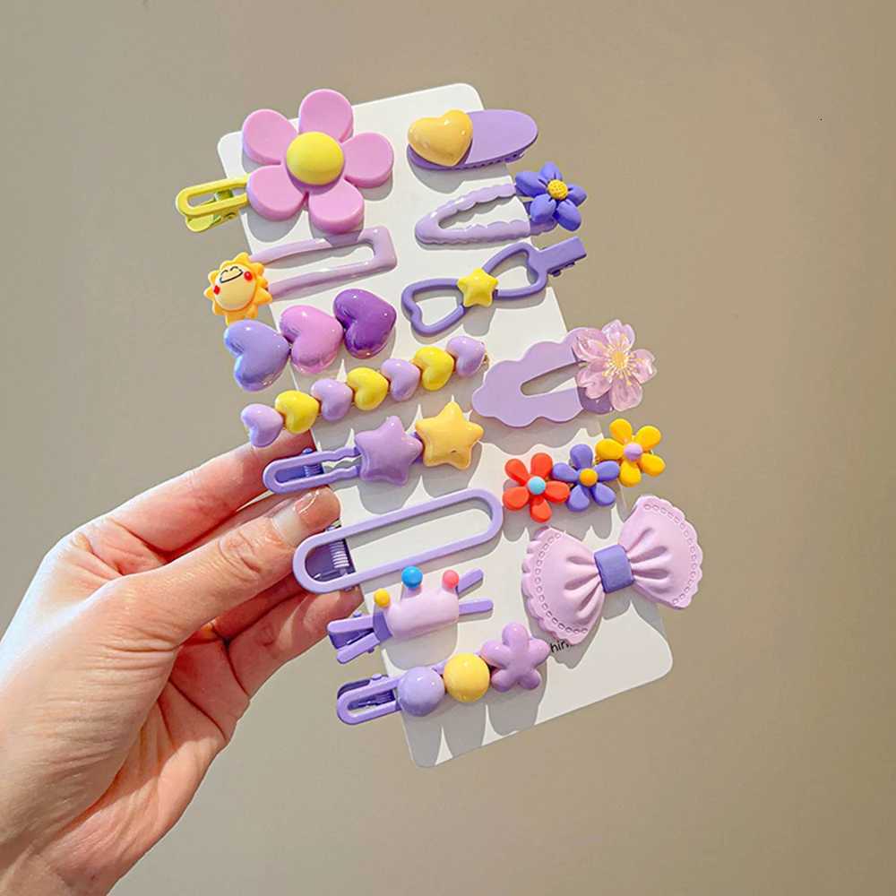 Childrens Hairpin Headdress Girl Sweet Bangs Clip Cute Baby Hair Clips Hair Accessories Set For Kids R250730
