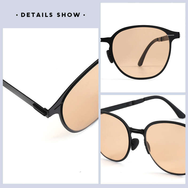 DHcollections 2025 Foldable Metal Sunglasses - UV400 Protection, Korean Style, Lightweight & Portable for Men & Women (6 Trendy Colors)