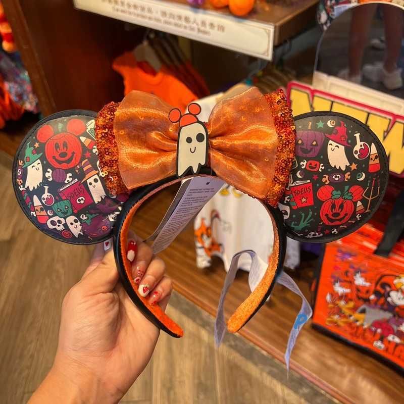 Disney 2024 Christmas Headbands 50th Anniversary Pirate Headwear Mickey Mouse Classic Mermaid Disney Earphones Fashion AccessoriesXJ250504