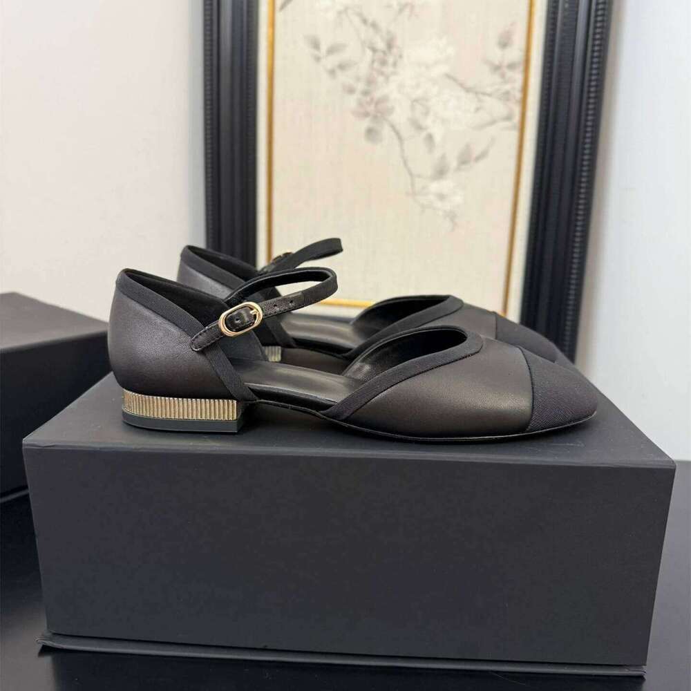 Women Size34-41 Genuine Leather Flats Mary Janes Low Heels Round Toe Buckle Strap Roman Designer Shoes Zapatillas De Mujer 835