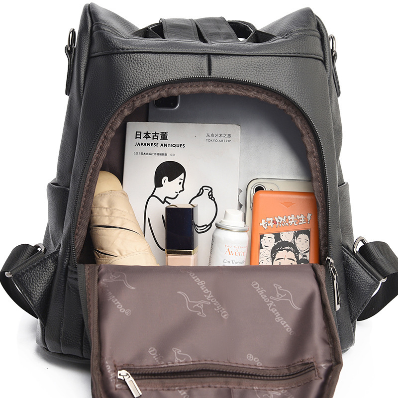 2025 Summer New Women's Shoulder Bag Korean Style Fashion Large Capacity Women's Backpack Single Shoulder Soft Leather Women's Shoulder