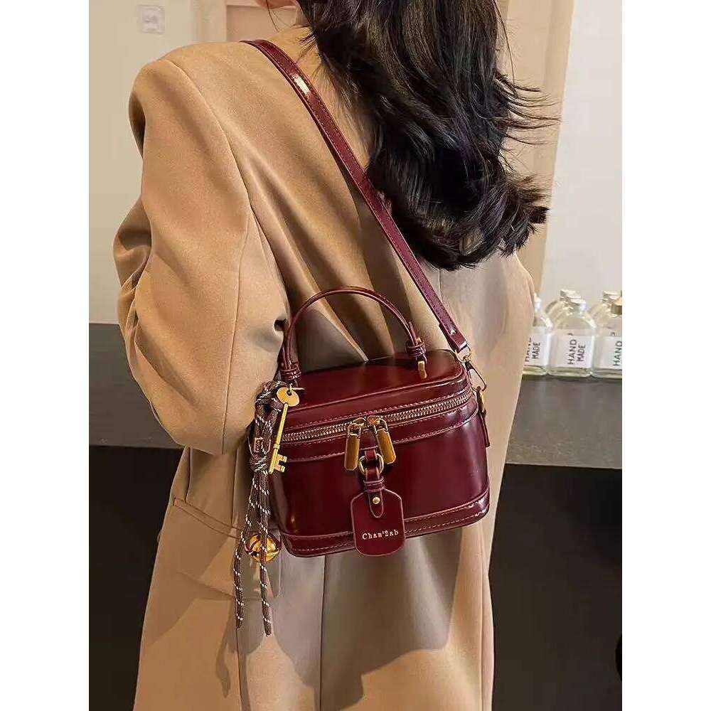 Designer Box Square Crossbody For Women New Brand Red Black Tote Bag Fashion Girls Mini Handbag
