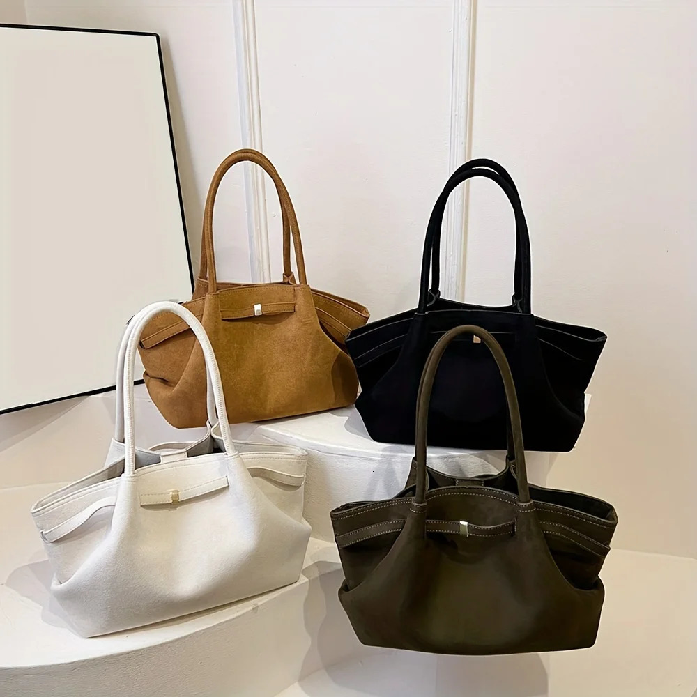 Autumn and Winter Deerskin Velvet Underarm Bag Womens Large Capacity Vintage Tote Bag Fashion All-Matching Female 250731