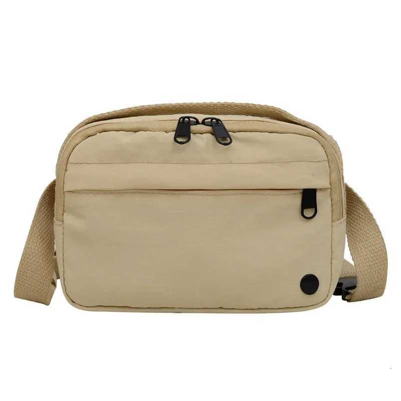 Solid Color Womens Sports Shoulder Bag Soft Nylon Female Zipper Chest Bags Simple Portable Ladies Phone Purse Small Handbags Y250730